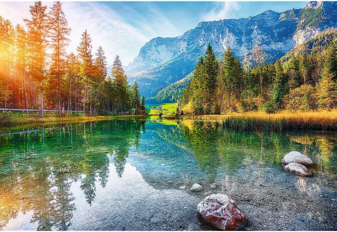 TREFL 1500 el. UFT U podnóża Alp, Jezioro Hintersee, Niemcy [PUZZLE]