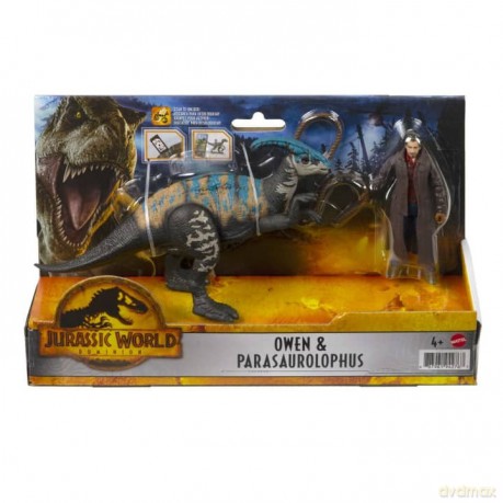 Zestaw figurek Jurassic World Człowiek + dinozaur, Parazaurolof [FIGURKA]