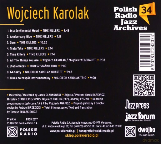 Wojciek Karolak: Wojciech Karolak Polish Jazz Archives vol 34 [CD]