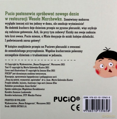 Pucio zostaje kucharzem, czyli o radości z jedzenia - Marta Galewska-Kustra [KSIĄŻKA]