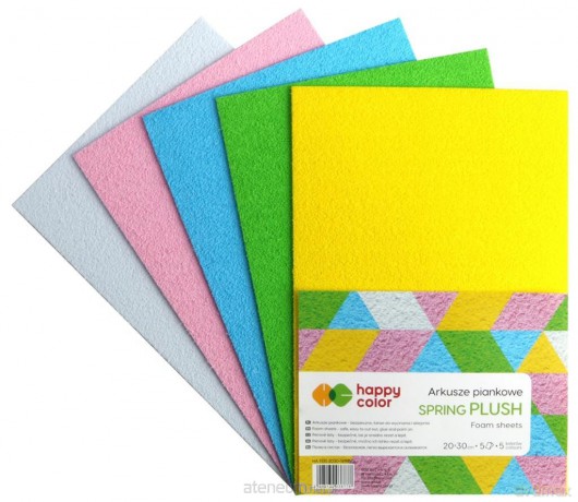 Arkusze piankowe A4 5 kol Spring Plush
