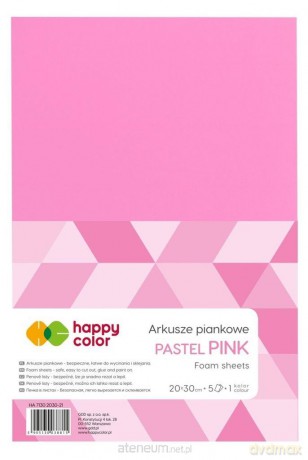 Arkusze piankowe A4 5 szt różowe pastelowe