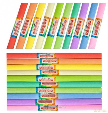 Bibuła marszczona pastel mix (10 szt)