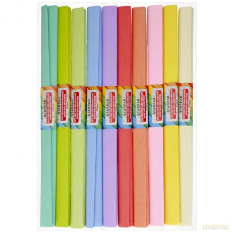 Bibuła marszczona pastel mix (10 szt)