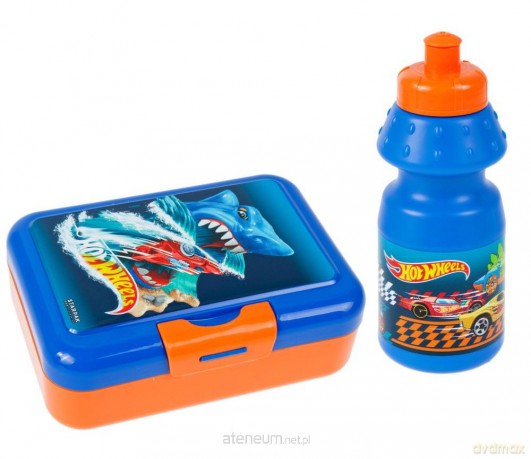 Bidon 350 ml + pudełko śniadaniowe Hot Wheels