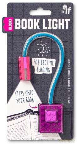 Blocky Book Light Purple lampka do książki fiolet