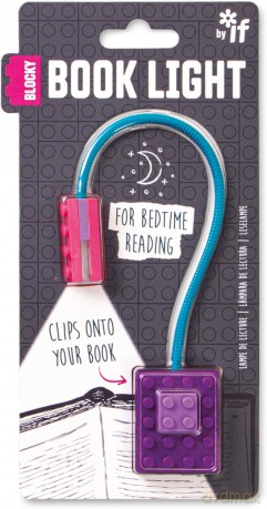 Blocky Book Light Purple lampka do książki fiolet