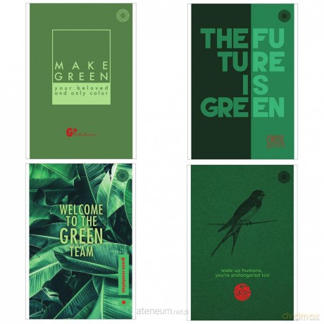 Blok notatnik A5/80K kratka Think Green (4 szt)
