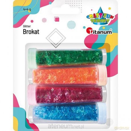 Brokat w fiolkach tęczowy 4 kolory