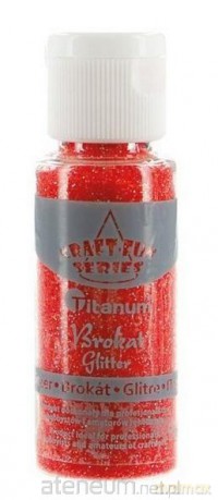 Brokat w słoiczku 20 ml tęczowy czerwony