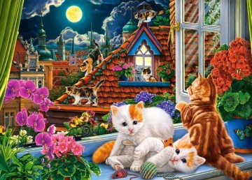 CASTORLAND 180 el. Kittens on the Roof [PUZZLE]