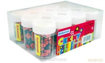Cekiny 7mm czerwone 12 x 7g