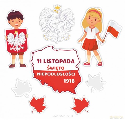 Dekoracje okienne - Święto niepodległości 01 8 szt