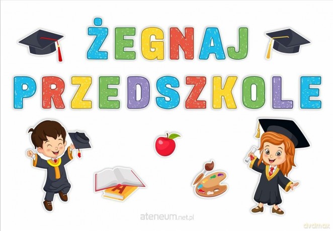 Dekoracje okienne szkoła -Żegnaj przedszkole 24 szt