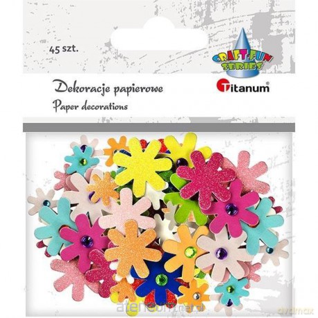 Dekoracje z kryształkiem mix 45 szt