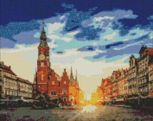 Diamentowa mozaika - Czarujący Wrocław 40x50 cm