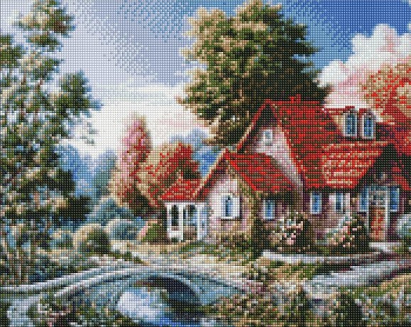 Diamentowa mozaika - Dom babci 40x50 cm