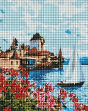 Diamentowa mozaika - Jasna Szwajcaria 40x50 cm