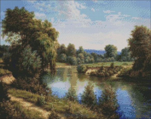 Diamentowa mozaika - Letni pejzaż 40x50 cm
