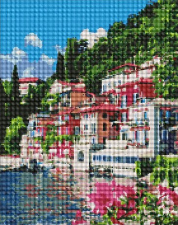 Diamentowa mozaika - Magiczne jezioro Como 40x50 cm