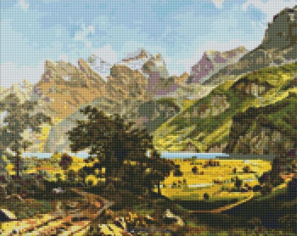 Diamentowa mozaika - Magiczny krajobraz 40x50 cm