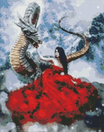 Diamentowa mozaika - Mistyczne spotkanie 40x50 cm