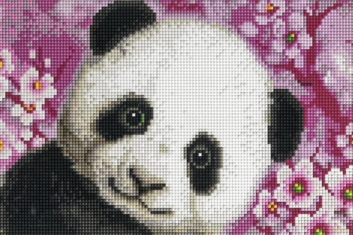 Diamentowa mozaika - Panda 20x30 cm