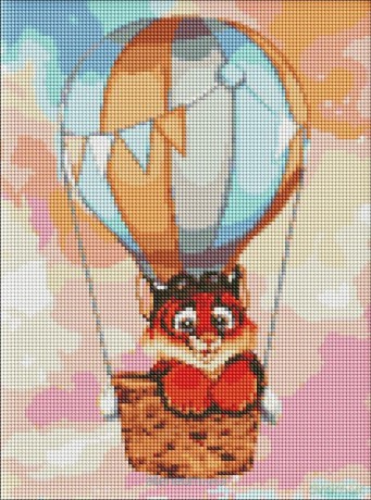 Diamentowa mozaika - Pasiasty podróżnik 30x40 cm