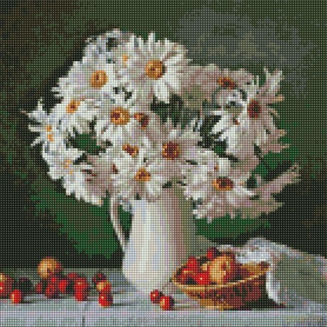 Diamentowa mozaika - Piękno stokrotek40x40