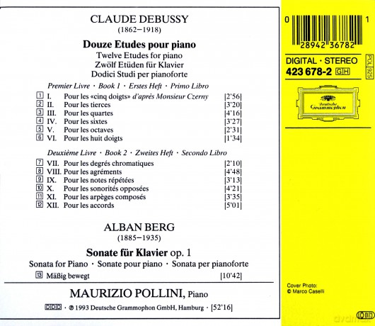 Debussy/Pollini: Debusy: 12 Etudes [CD]