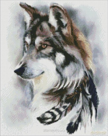 Diamentowa mozaika - Przywódca stada 40x50 cm
