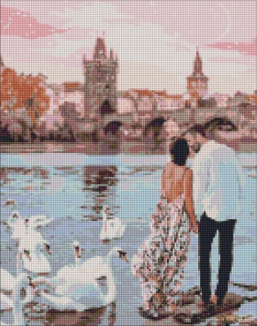 Diamentowa mozaika - Spacer po Pradze 40x50 cm