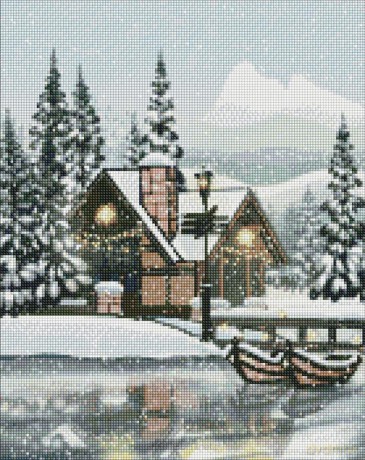 Diamentowa mozaika - Śnieżna cisza 40x50 cm