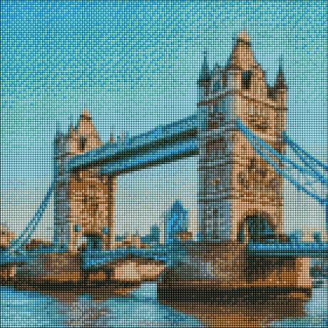 Diamentowa mozaika - Tower Bridge 40x40 cm