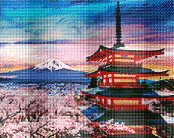 Diamentowa mozaika - Ukochana Japonia 40x50 cm