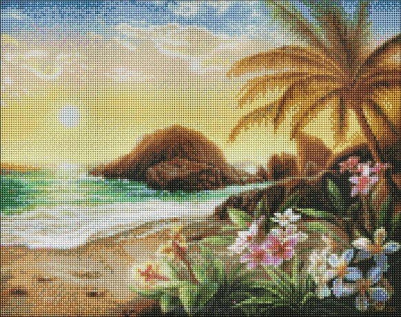 Diamentowa mozaika - Wieczór w raju 40x50 cm