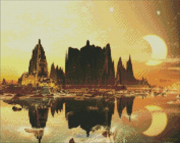 Diamentowa mozaika - Złote Miastoż 40x50 cm
