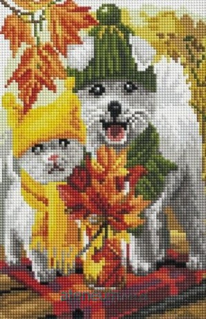 Diamentowa mozaika - Zwierzęta 20x30 cm