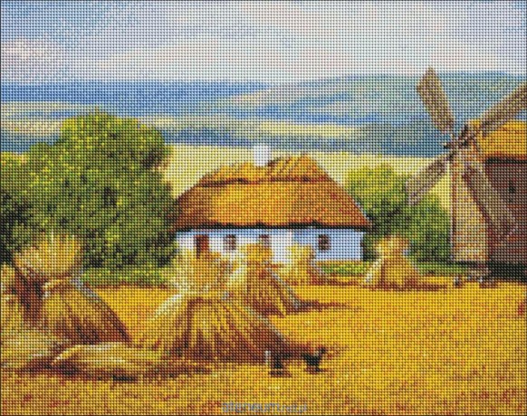 Diamentowa mozaika - Żniwa 40x50 cm