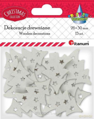 Drewniana choinka ażurowa 15 szt