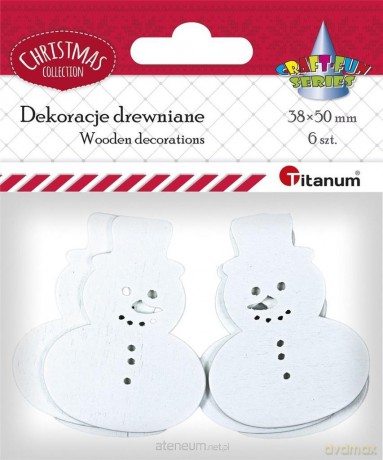 Drewniane bałwanki ażurowe 6 szt