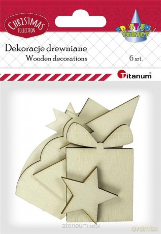 Drewniane dekoracje 6 szt