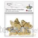 Drewniane motyle samoprzylepne 56x43mm 6 szt