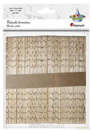 Drewniane patyczki karbowane 10x114mm 50 szt