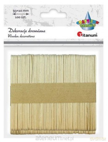 Drewniane patyczki naturalne proste 10x93mm 100 szt