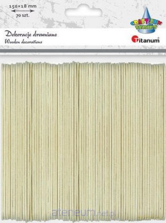 Drewniane patyczki proste 18x150mm 70 szt