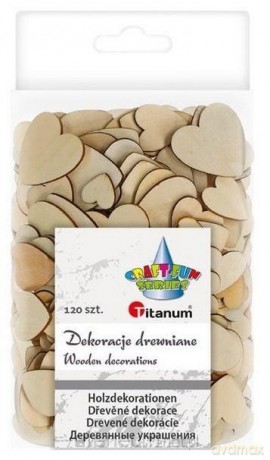 Drewniane serca 120 szt