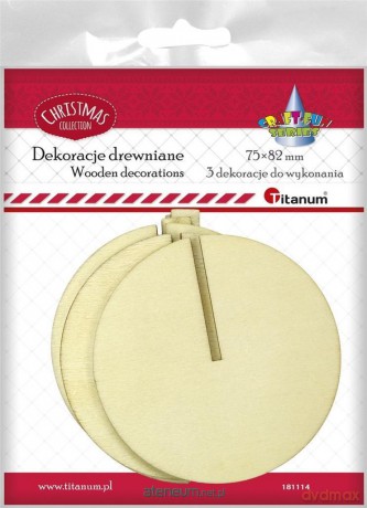 Drewniane zawieszki 3D koła 3 szt