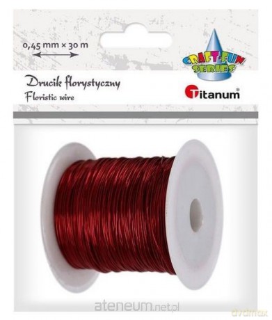 Drucik florystyczny 0,45mm x 30m czerwony