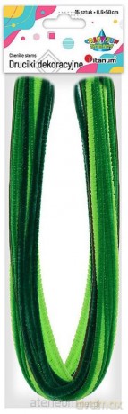 Druciki 0,6x50 cm 15 szt zielone